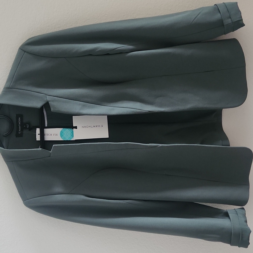 41 Hawthorn Stella Notched Collar Ponte Olive Blazer